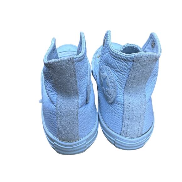 Converse Chuck Taylor All Star Hi Cut Leather Shoes Lace Up White Junior Size 13 - Picture 3 of 9